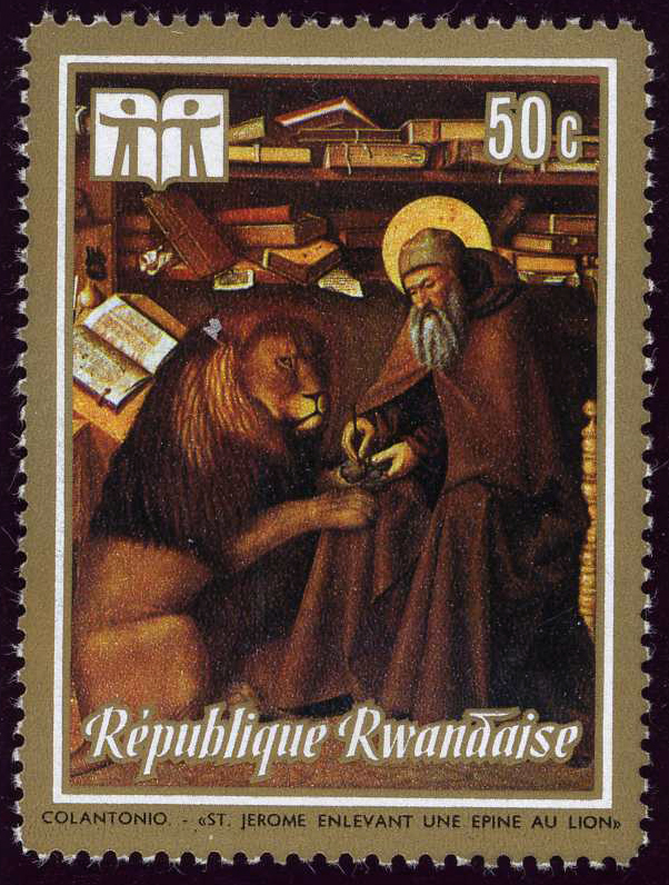 Rwanda 1973 Year of Books- Paintings 50c.jpg