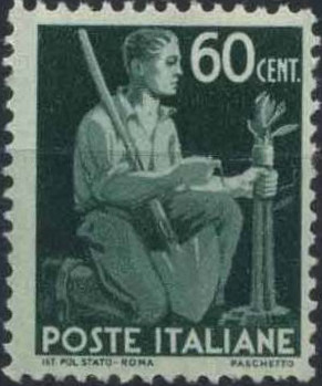 Italy 1945 Definitives - Democracy 60c.jpg