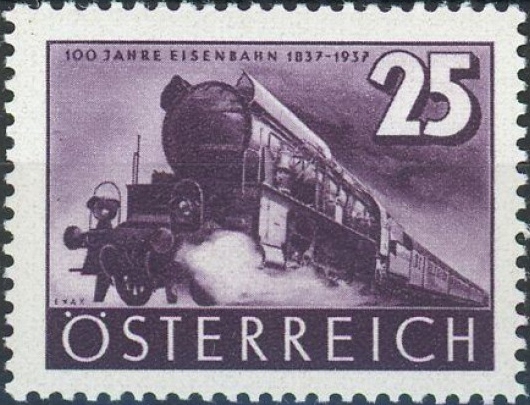 Österreih 1937 100 Jahre österreichische Eisenbahn f-Mi-647 u.jpg