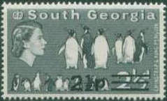 South Georgia 1971 Fauna - Issues of 1963 Surcharged 2½p on 2½d.jpg