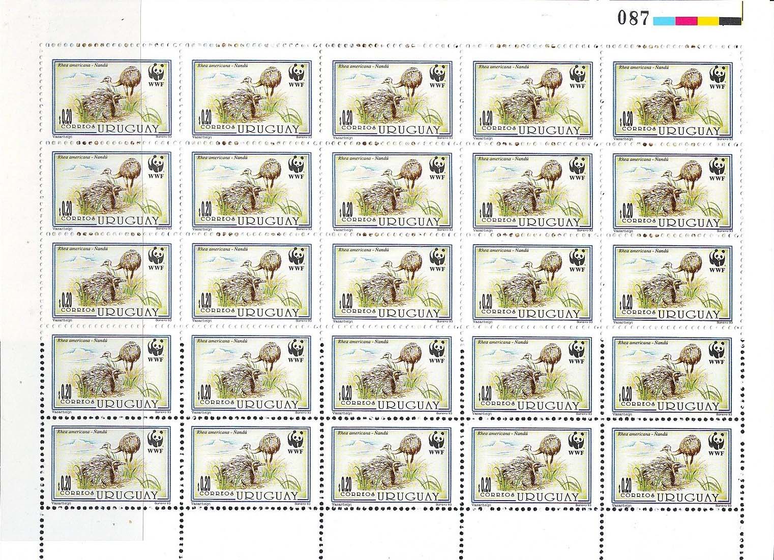 Uruguay 1998 Rhea Americana WWF b1.jpg