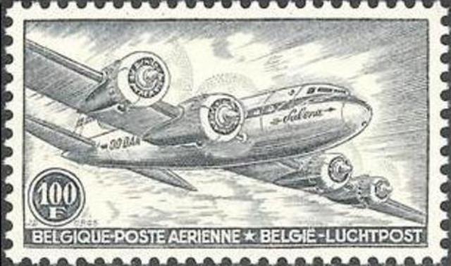 Belgium 1946 - 1954 Airmail Stamps f.jpg