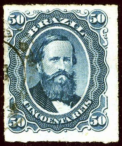 Brazil 1876-1877 Pedro II rouletted c.jpg