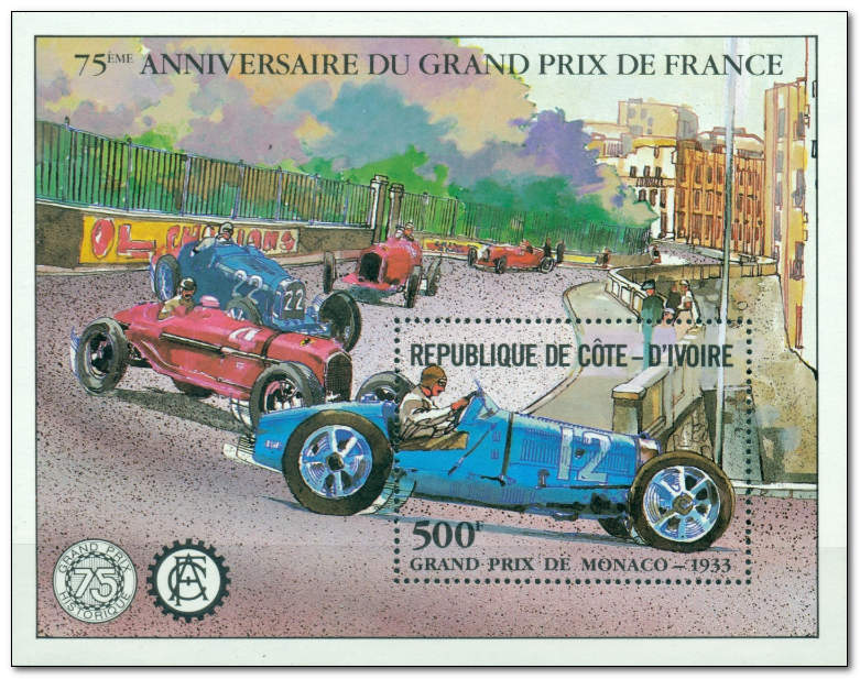 Ivory Coast 1981 75th Anniversary of the French Grand Prix ms.jpg