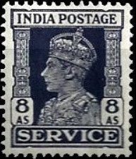India 1939 Official Stamps - King George VI 8a.jpg