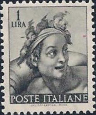 Italy 1961 Definitives - Works of Michelangelo 1L.jpg