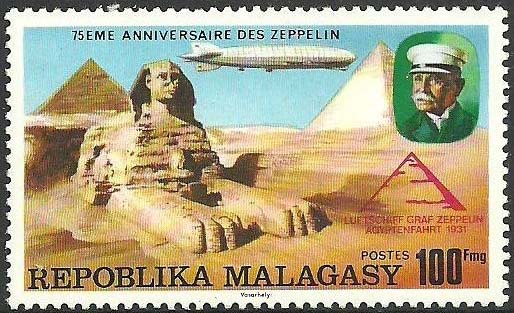 Malagasy Republic 1976 75th anniversary of the Zeppelin d.jpg