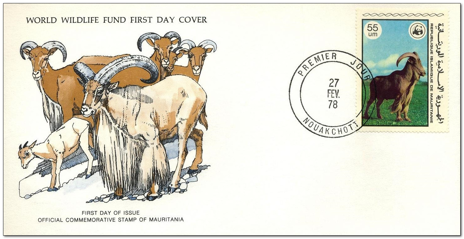 Mauritania 1978 Endangered Animals 2fdc.jpg