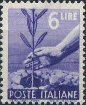 Italy 1945 Definitives - Democracy 6L.jpg