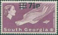 South Georgia 1971 Fauna - Issues of 1963 Surcharged 7½p on 1s.jpg