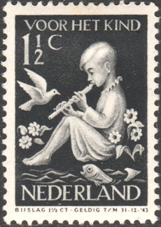 Netherlands 1938 Child Welfare 1½c+1½c.jpg