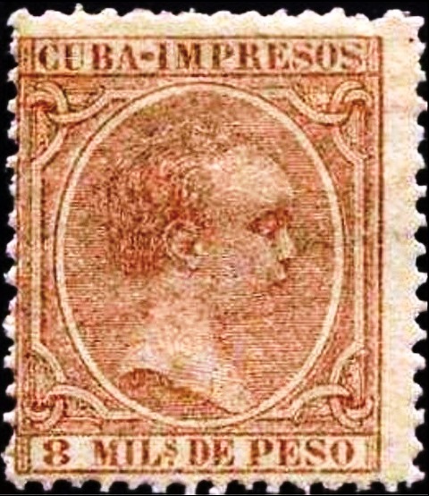 Cuba 1890 Newspaper Stamps - King Alfonso XIII (Baby) f.jpg