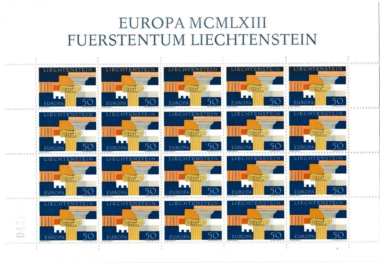 Liechtenstein 1963 Europa SHT.jpg