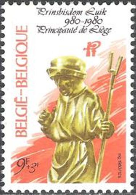 Belgium 1980 Millenary of Liège 9F+3F.jpg