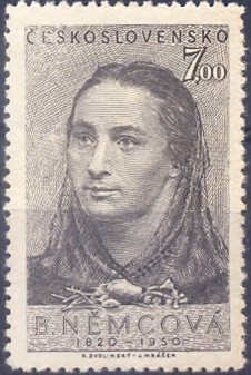 Czechoslovakia 1950 The 130th Birth Anniversary of Božena Němcová 7Kr.jpg