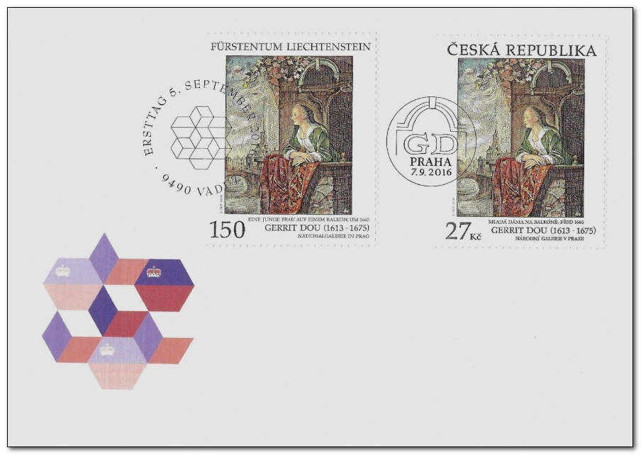 Liechtenstein 2016 Joint issue with the Czech Republic fdc.jpg