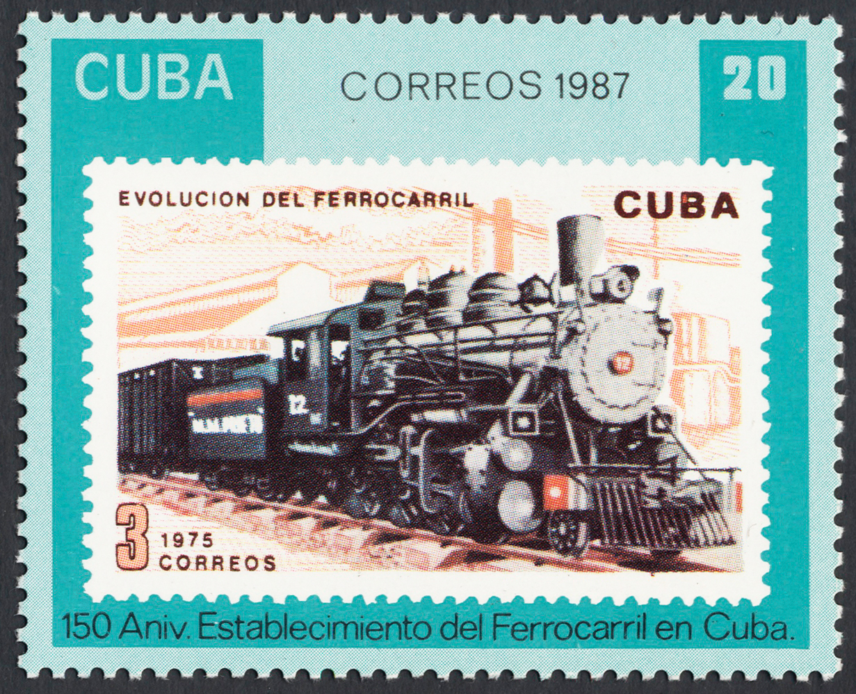 Cuba 1987 The 150th Anniversary of The Cuban Railways 20c.jpg