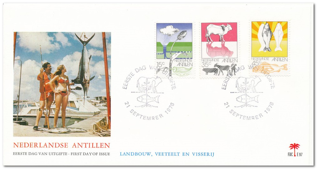 Netherlands Antilles 1976 Production of Food fdc.jpg