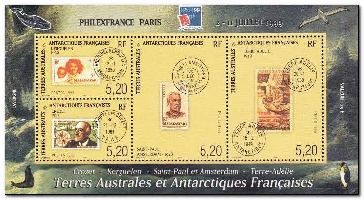 French Southern and Antarctic Territories (TAAF) 1999 Philexfrance 99 Stamp Exhibitionms.jpg