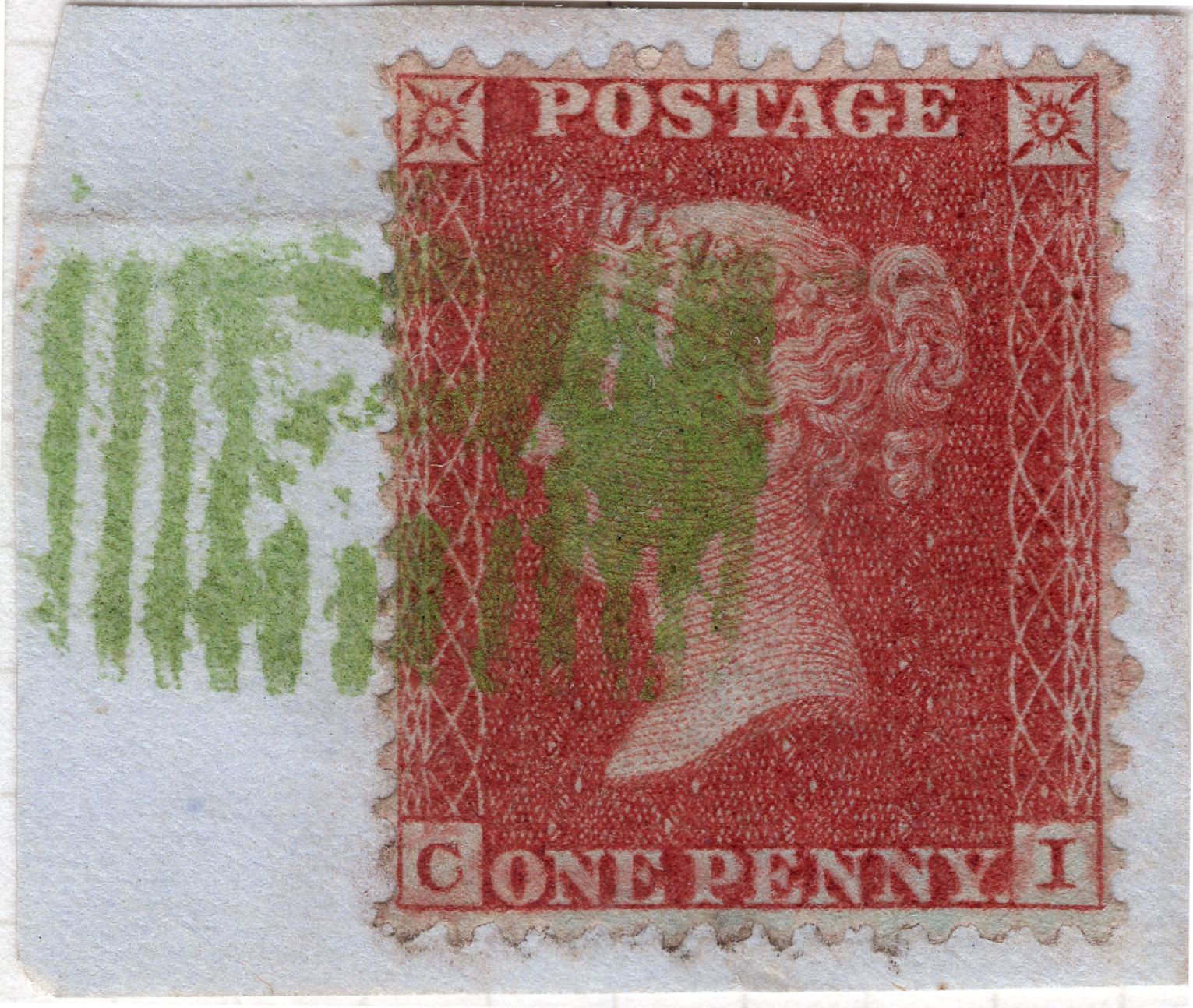 GB 1d Red Die II Plate 14 CI piece.jpg