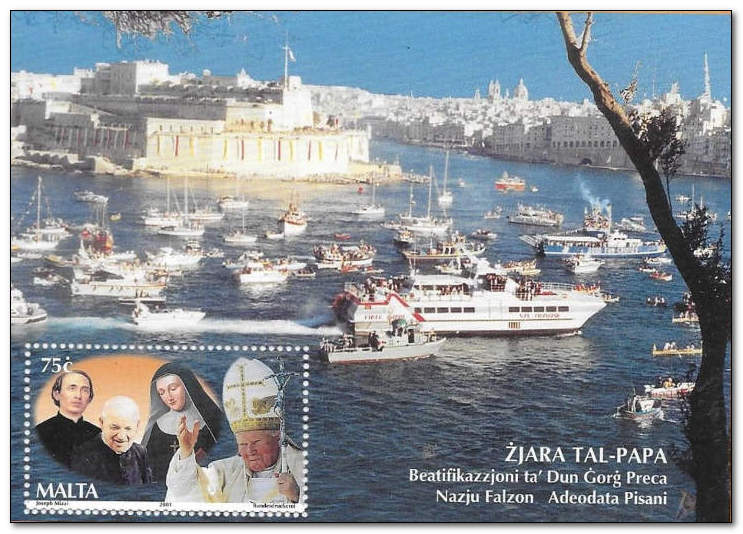 Malta 2001 Pope John Paul's Visit ms.jpg