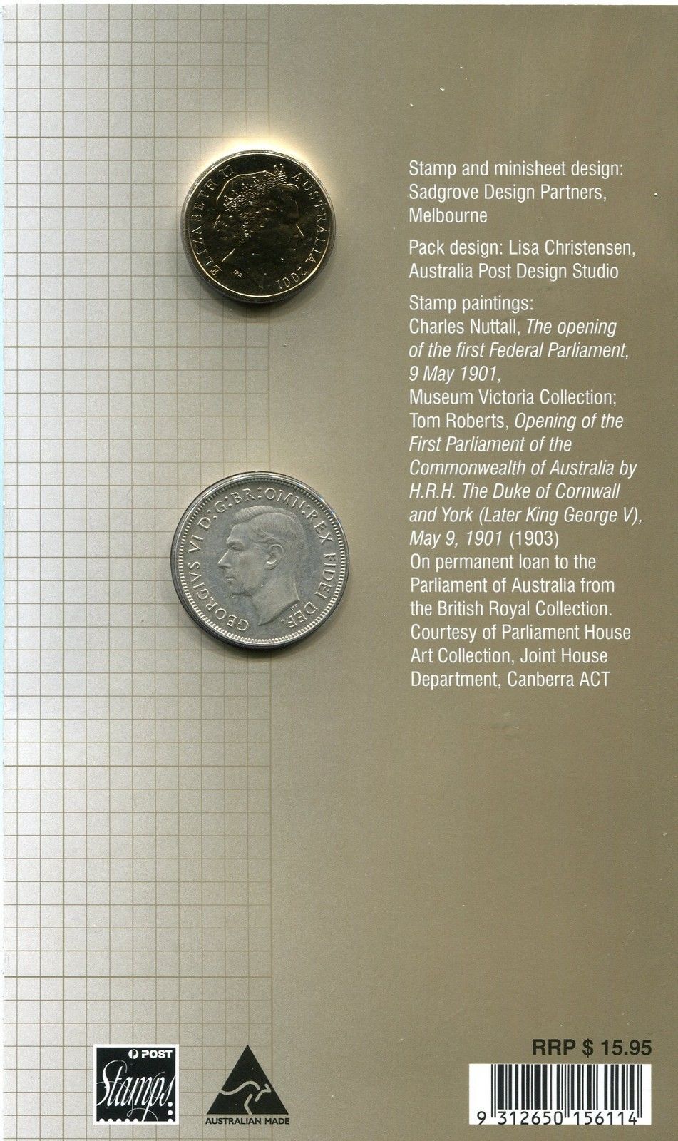 Australia 2001 Federal Parliament Centenary coin back.jpg