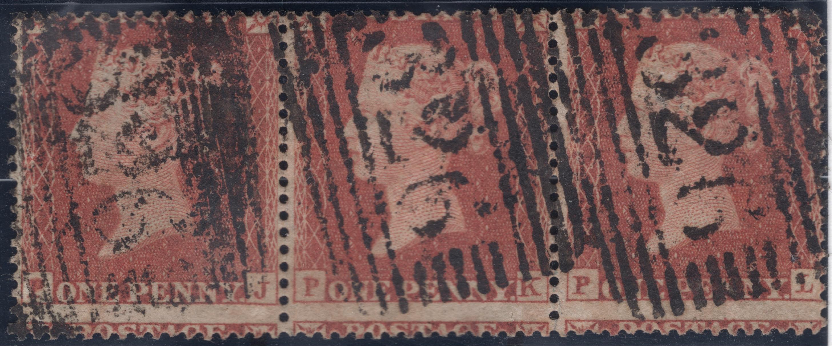 GB 1d Red Plate R2PJPKPL strip.jpg