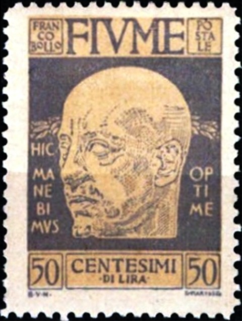 Fiume 1920 Definitives- Gabriele d'Annunzio h.jpg
