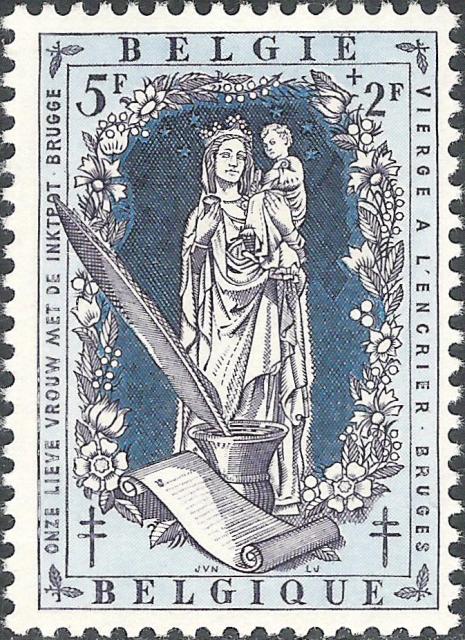Belgium 1957 Anti Tuberculosis - Provincial Legends 5F+2F.jpg