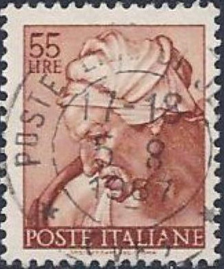 Italy 1961 Definitives - Works of Michelangelo 55L.jpg