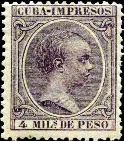 Cuba 1891 Newspaper Stamps - King Alfonso XIII (Baby) e.jpg