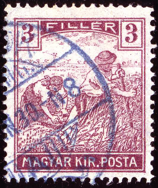 Hungary 1916 Harvesters and Parliament Buildings bu.jpg