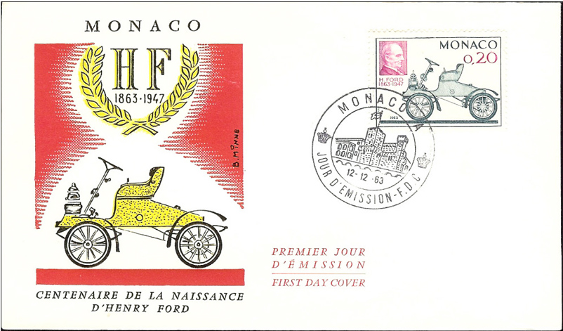 Monaco 1963 The 100th Birth Anniversary of Henry Ford FDC.jpg