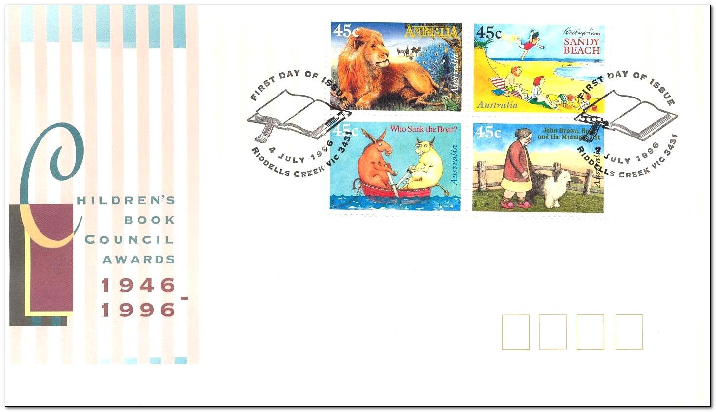 Australia 1996 Book Council Awards (50th anniversary) fdc.jpg