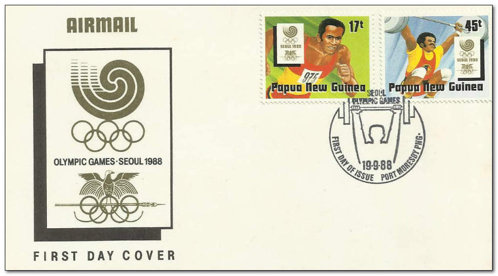 Papua New Guinea 1988 Olympic Games - Seoul fdc.jpg