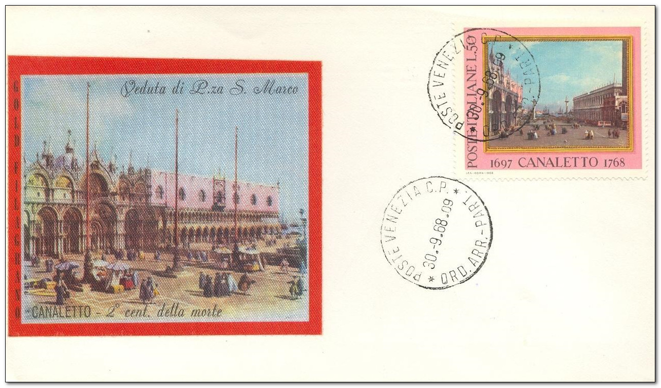 Italy 1968 Death Bicentenary of Canaletto fdc.jpg