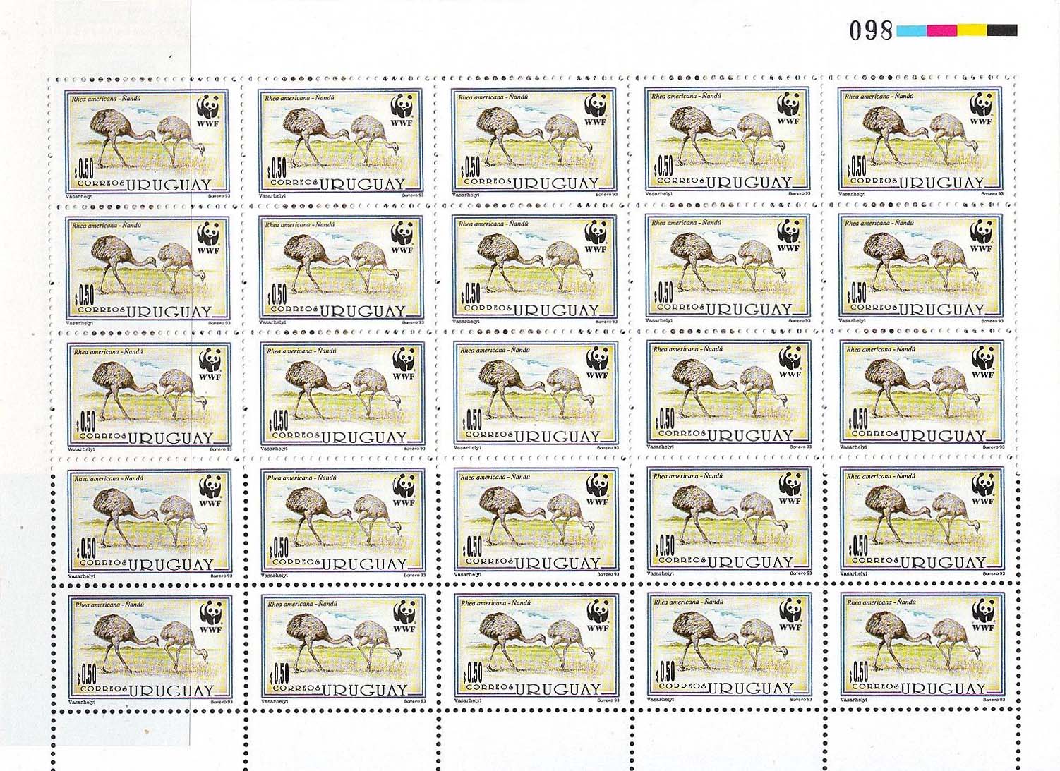 Uruguay 1998 Rhea Americana WWF c1.jpg