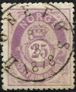 Norway 1877 Definitives - Values in Øre 25.jpg