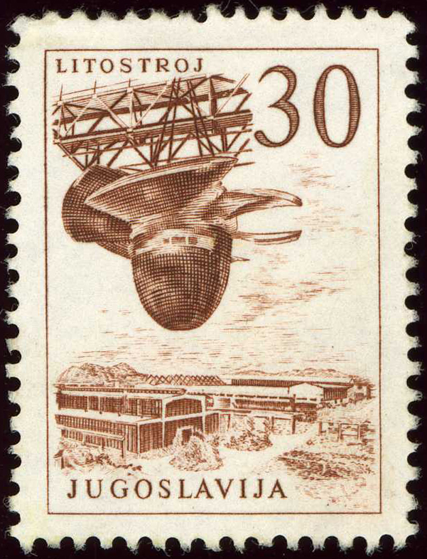 Yugoslavia 1961 Definitives - Technology and Architecture 30d.jpg