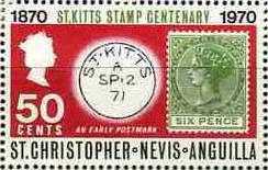 St Christopher, Nevis, Anguilla 1970 Stamp Centenary d.jpg