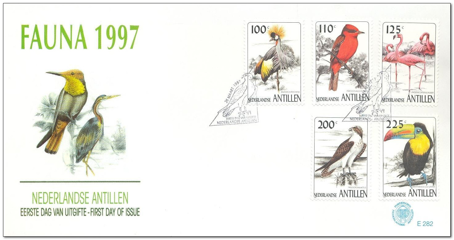 Netherlands Antilles 1997 Birds 1fdc.jpg
