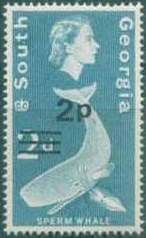South Georgia 1971 Fauna - Issues of 1963 Surcharged 2p on 2d.jpg