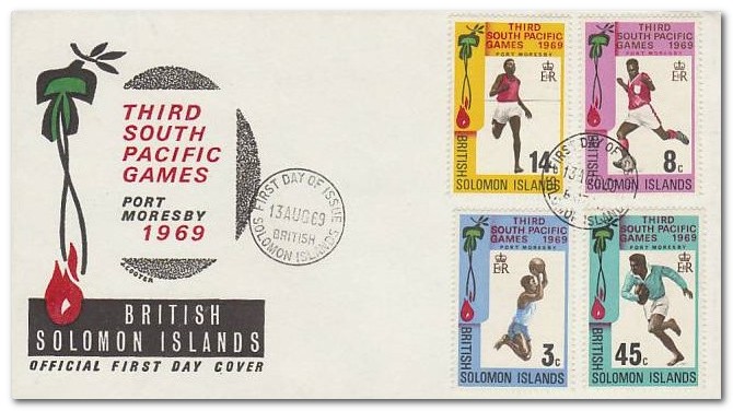 British Solomon Islands 1969 South Pacific Games . fdc.jpg