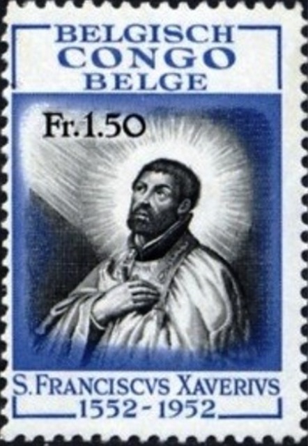 Belgian Congo 1952 Saint Francis Xavier 1F50.jpg