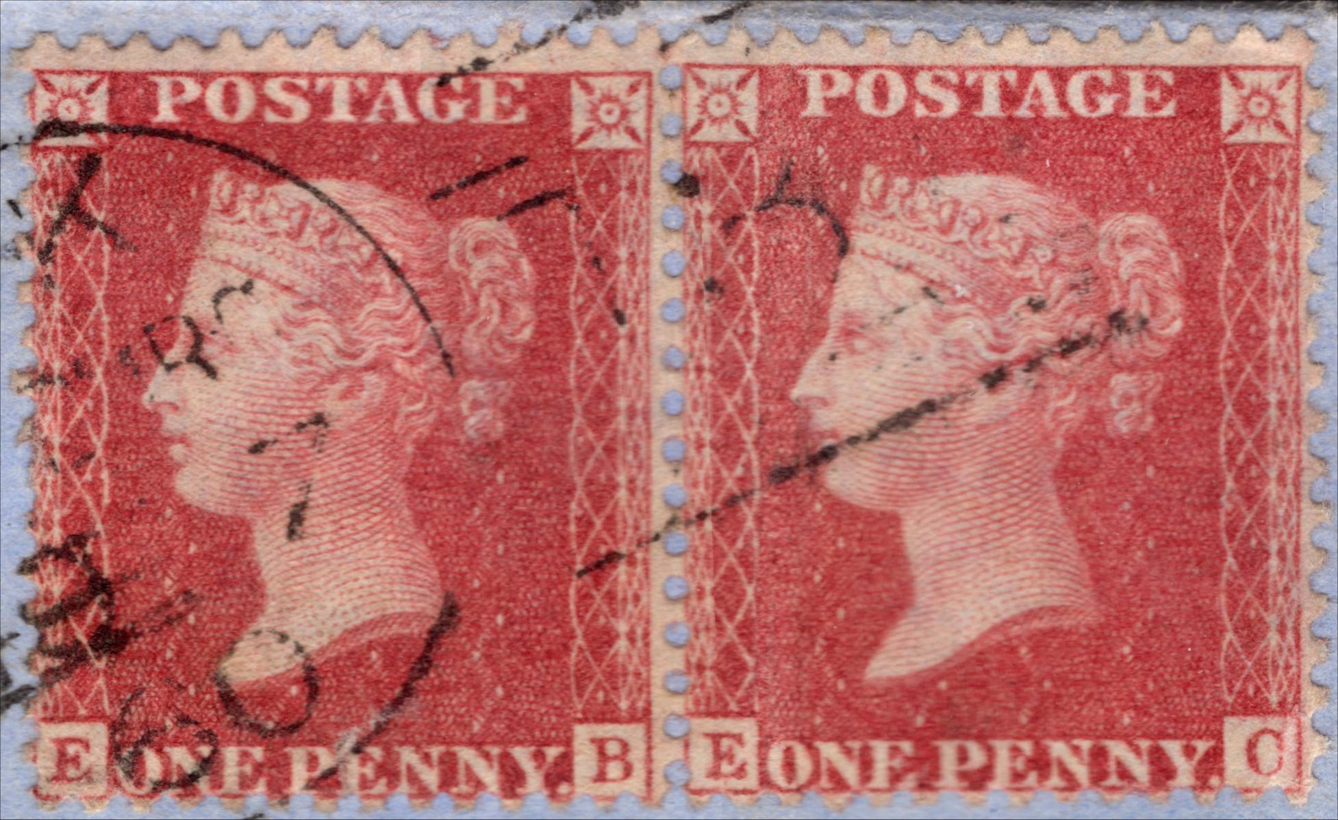 GB 1d Red Die II Plate 42 EB C10 Pair.jpg