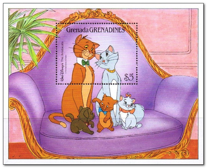 Grenadines of Grenada 1988 Disney Animal Cartoon Films 4ms.jpg