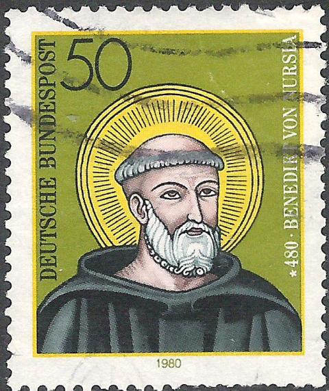 Germany-West 1980 St. Benedict, 1500th Birth Anniversary 50pf.jpg