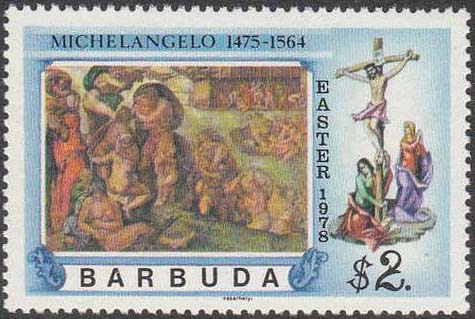 Barbuda 1978 Easter, Paintings by Michelangelo e.jpg