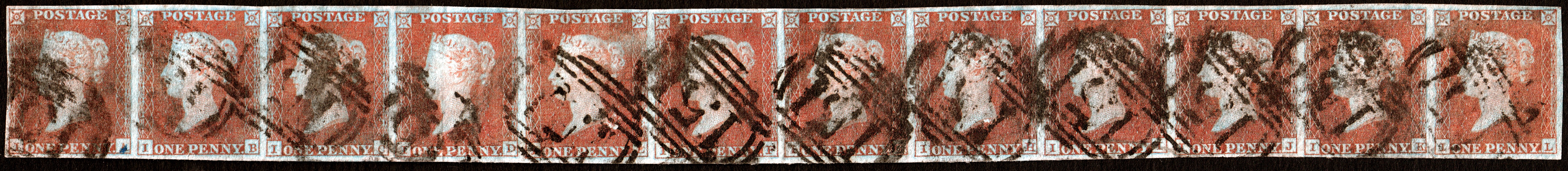 GB 1d Red Plate 105 row.jpg