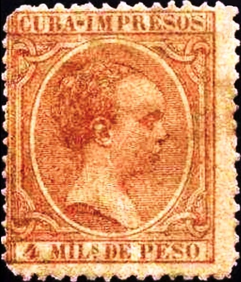 Cuba 1890 Newspaper Stamps - King Alfonso XIII (Baby) e.jpg